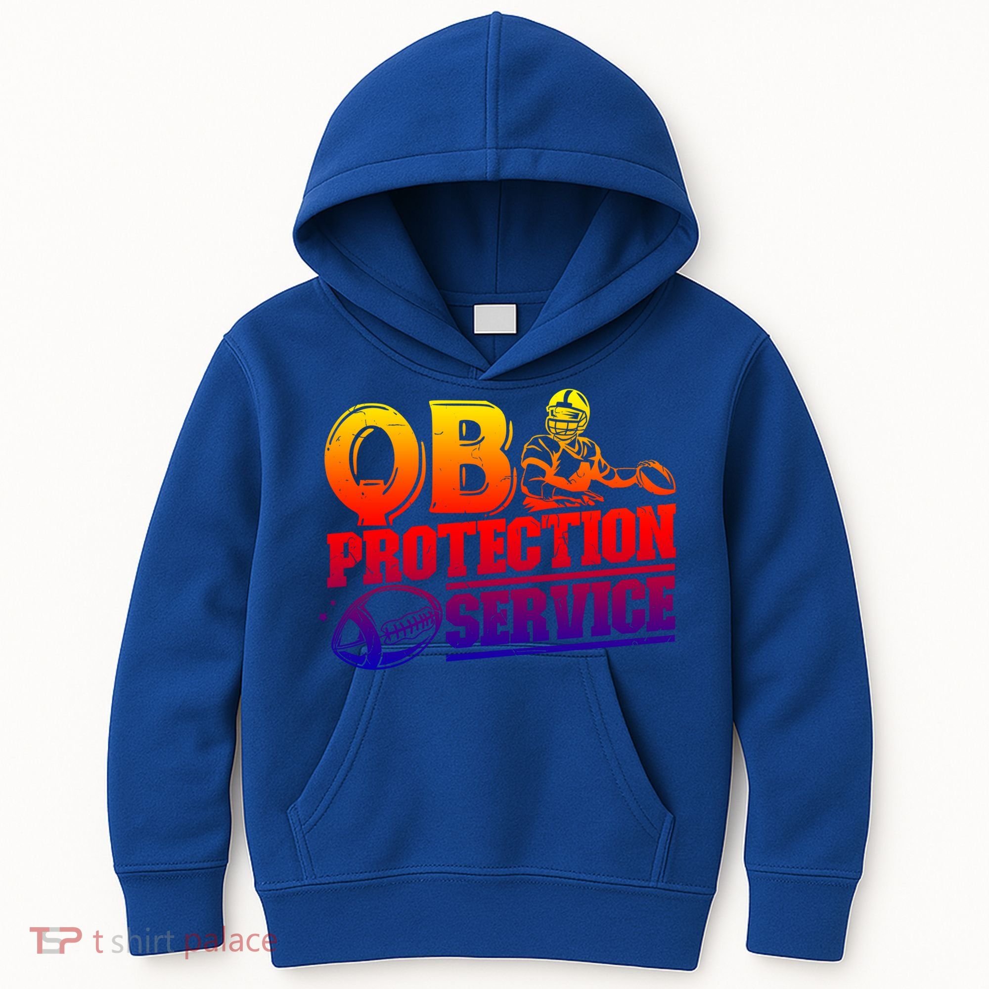 American Football Line Qb Protection Service Great Gift Kids Hoodie