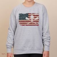 American Flag Lacrosse Usa Lax Player Gift Idea Great Gift Women's Sweatshirt thumb 0