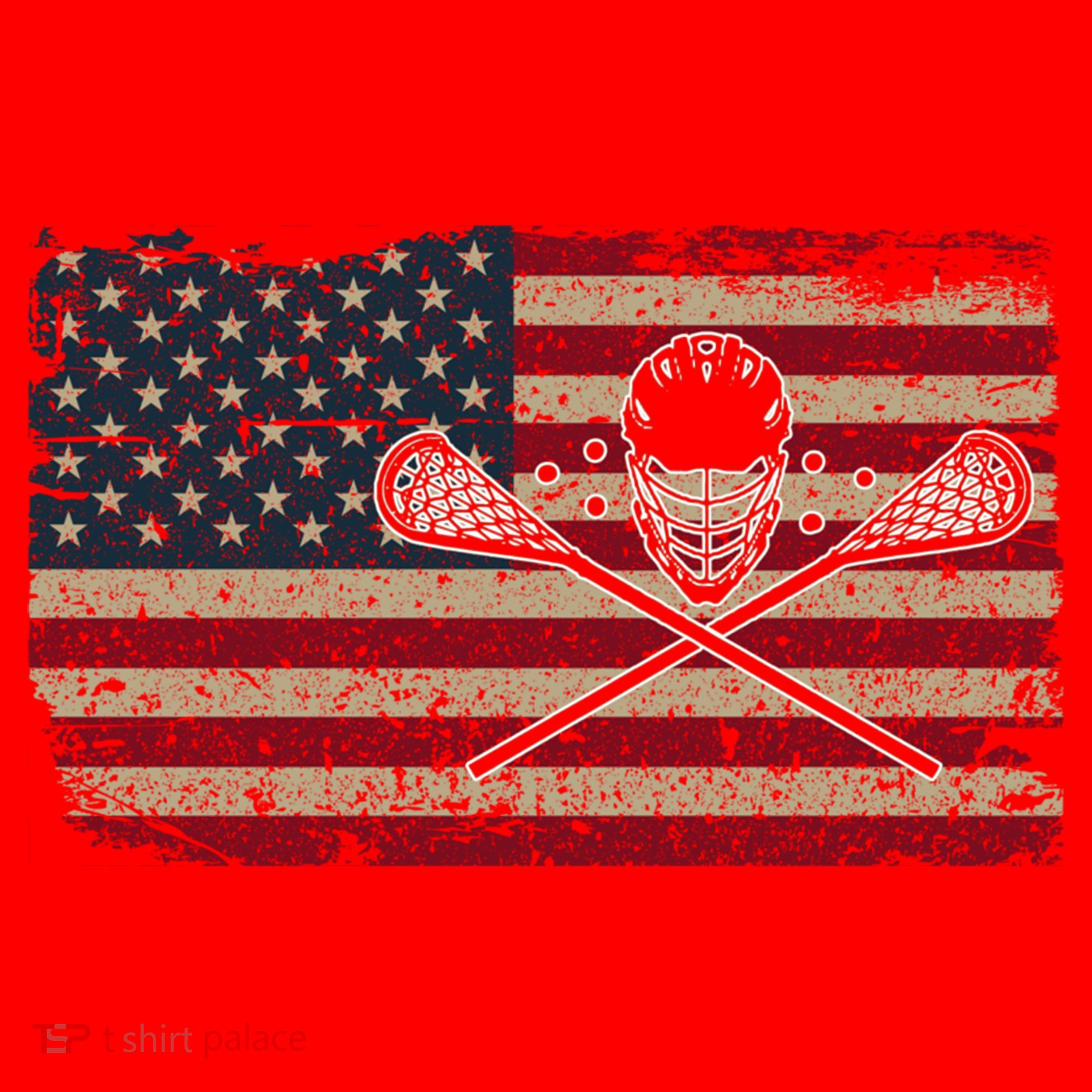 American Flag Lacrosse Usa Lax Player Gift Idea Great Gift Santa Hat