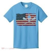 American Flag Lacrosse Usa Lax Player Gift Idea Great Gift Kids T-Shirt thumb 0