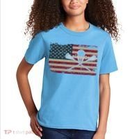 American Flag Lacrosse Usa Lax Player Gift Idea Great Gift Kids T-Shirt thumb 2