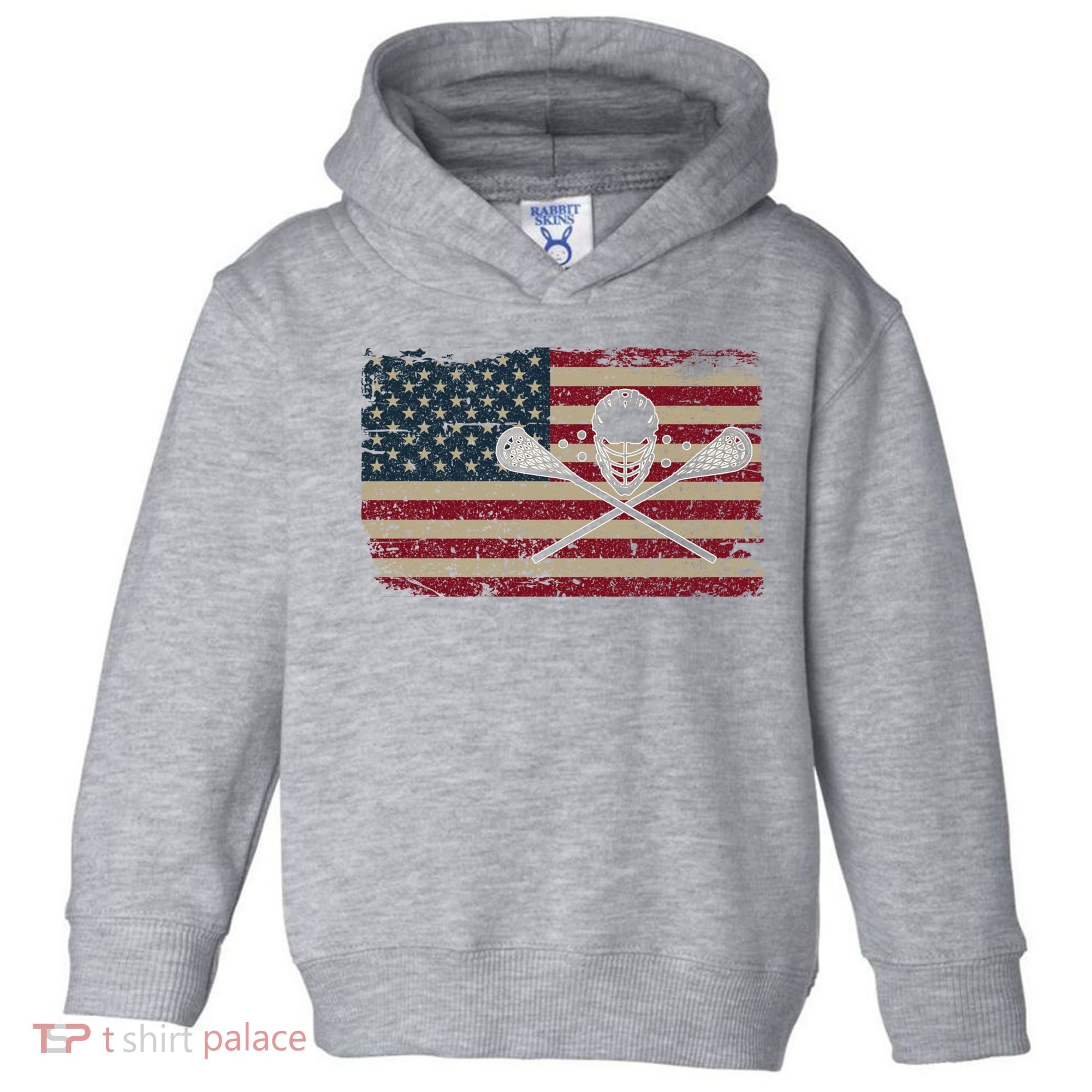 American Flag Lacrosse Usa Lax Player Gift Idea Great Gift Toddler Hoodie