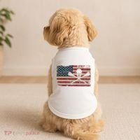 American Flag Lacrosse Usa Lax Player Gift Idea Great Gift Doggie Tank thumb 2
