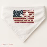 American Flag Lacrosse Usa Lax Player Gift Idea Great Gift USA-Made Doggie Bandana thumb 0