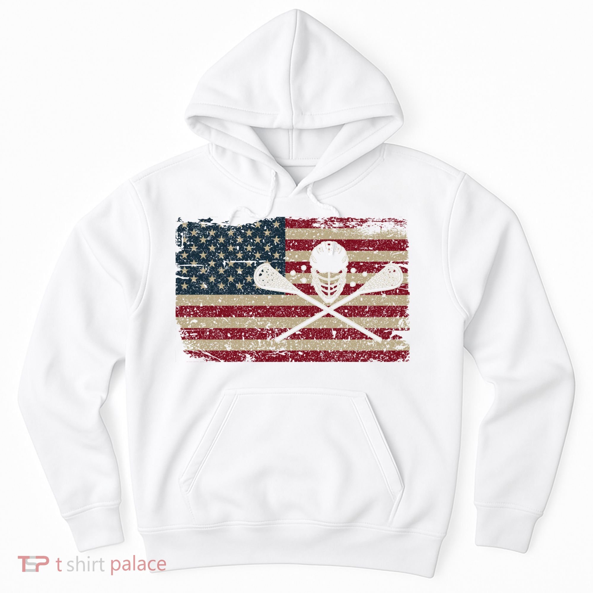 American Flag Lacrosse Usa Lax Player Gift Idea Great Gift Hoodie