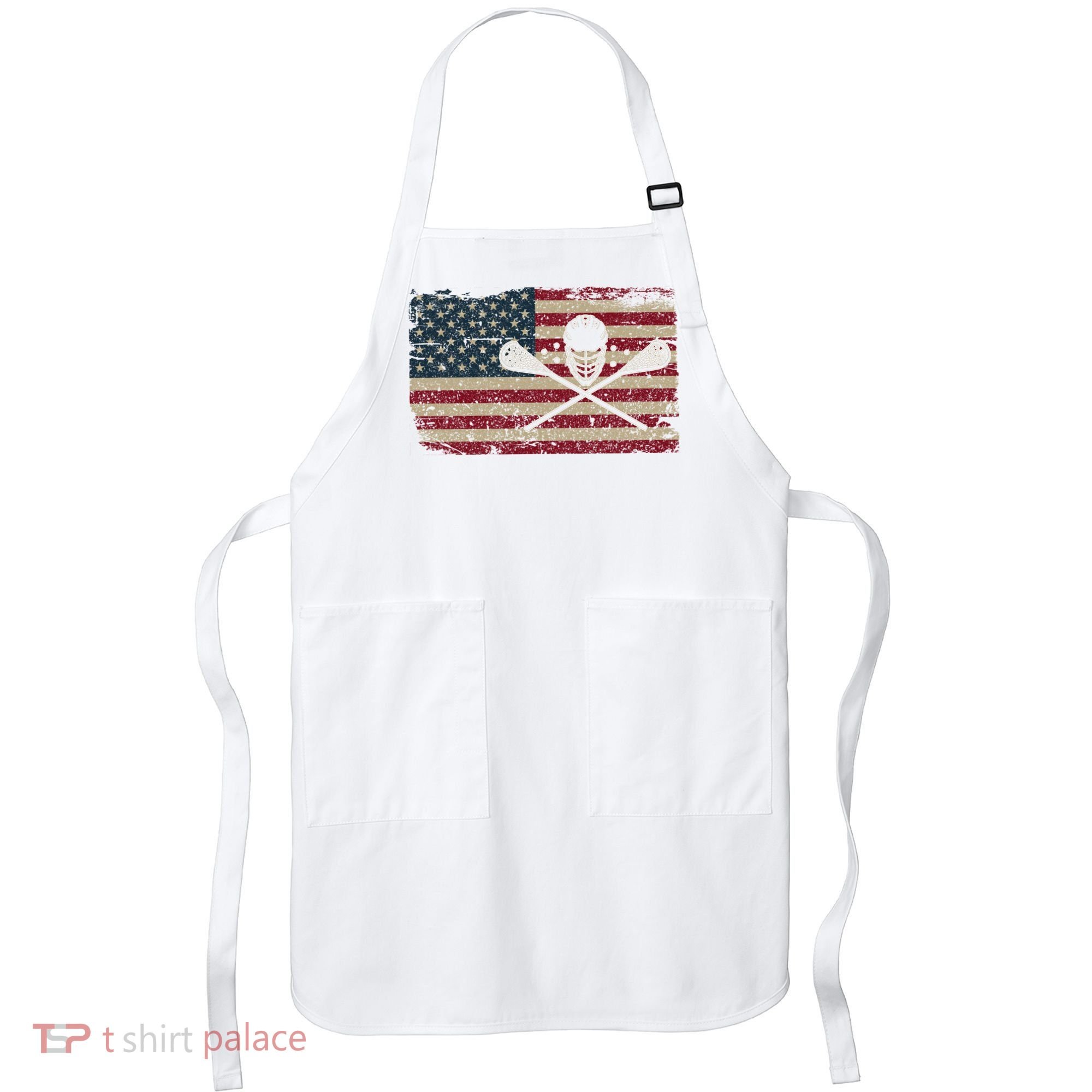 American Flag Lacrosse Usa Lax Player Gift Idea Great Gift Apron