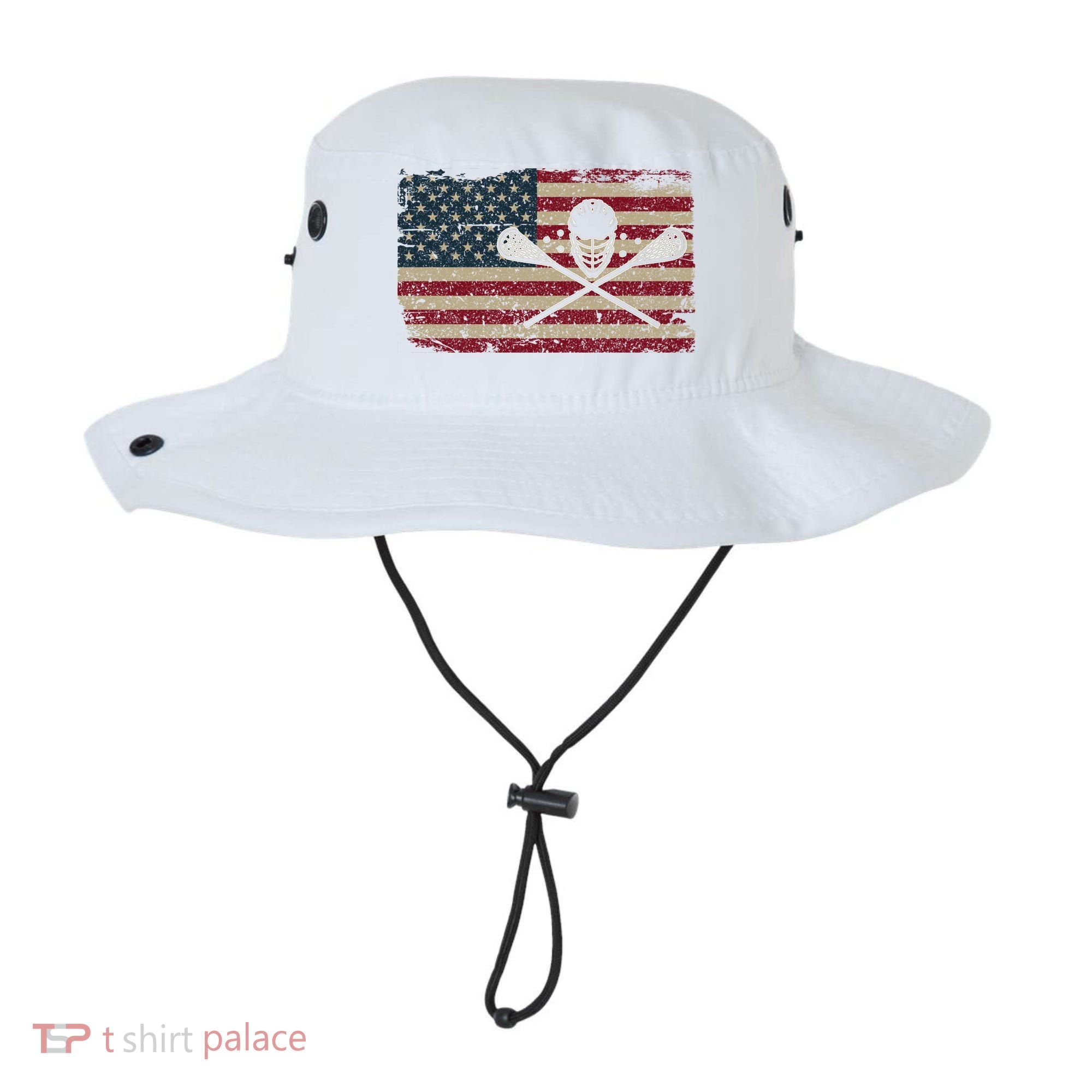 American Flag Lacrosse Usa Lax Player Gift Idea Great Gift Bucket Hat