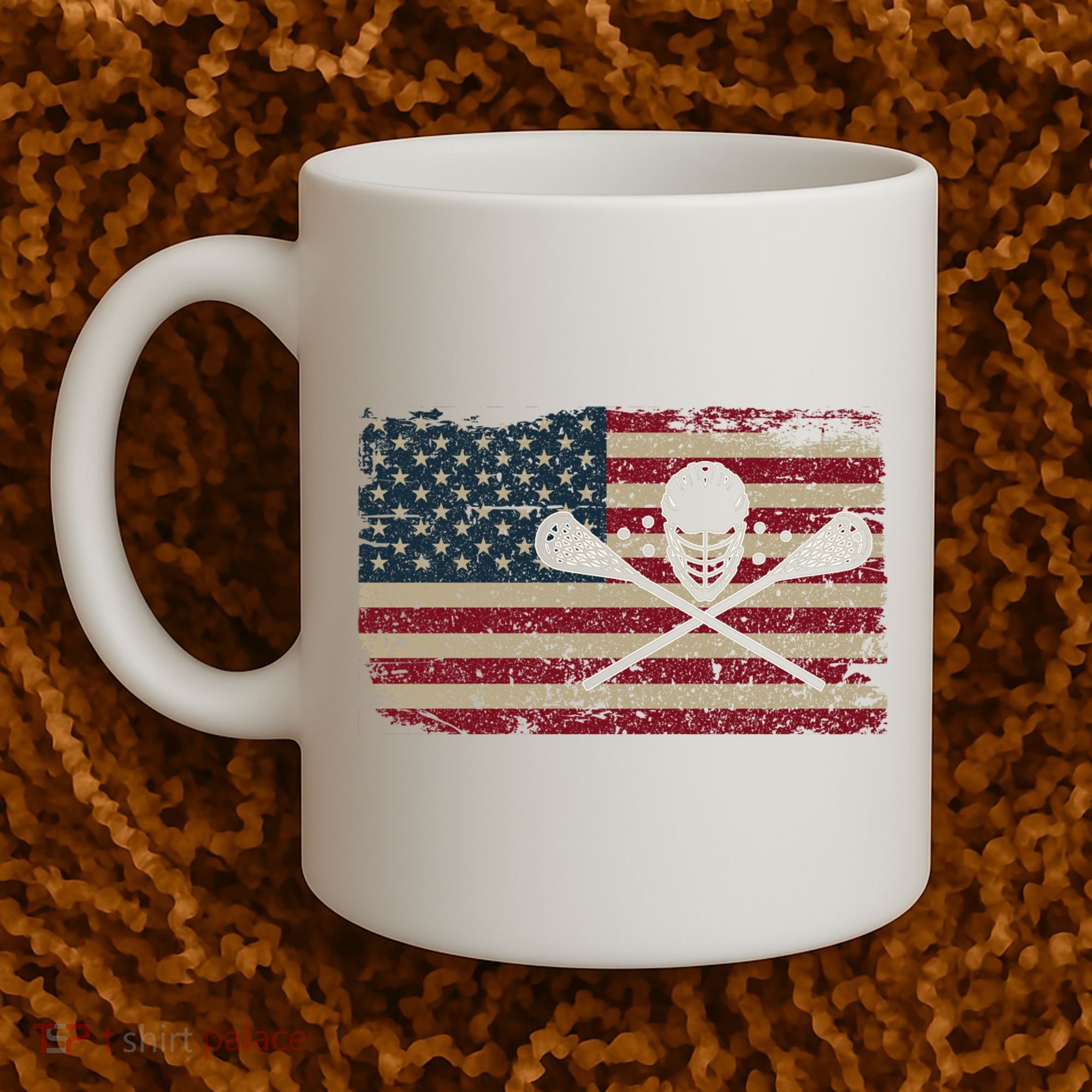 American Flag Lacrosse Usa Lax Player Gift Idea Great Gift Coffee Mug