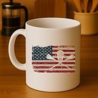 American Flag Lacrosse Usa Lax Player Gift Idea Great Gift Coffee Mug thumb 4