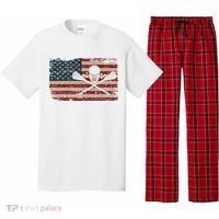 American Flag Lacrosse Usa Lax Player Gift Idea Great Gift Pajama Set thumb 0