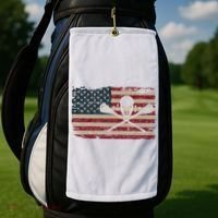 American Flag Lacrosse Usa Lax Player Gift Idea Great Gift Golf Towel thumb 2