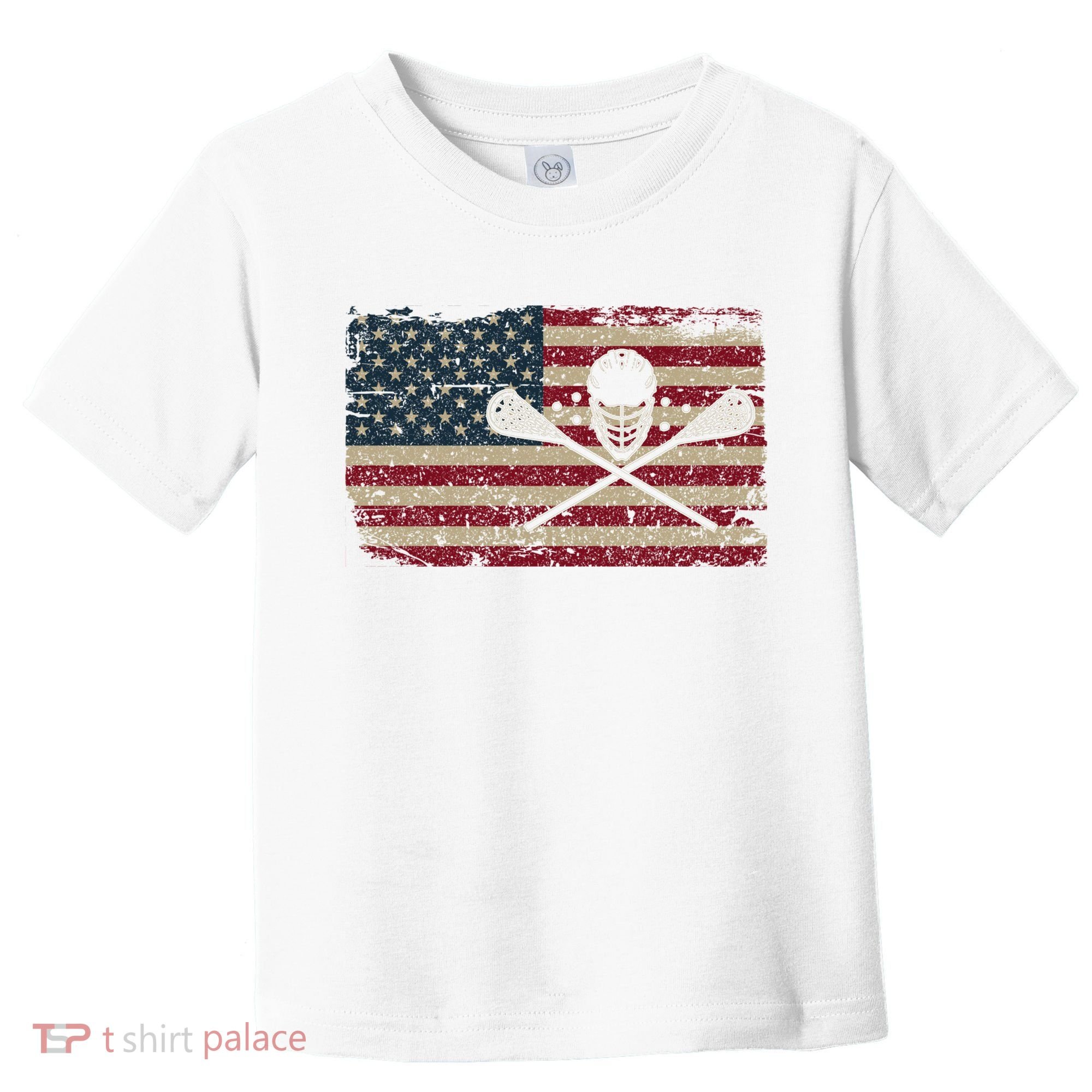 American Flag Lacrosse Usa Lax Player Gift Idea Great Gift Toddler T-Shirt