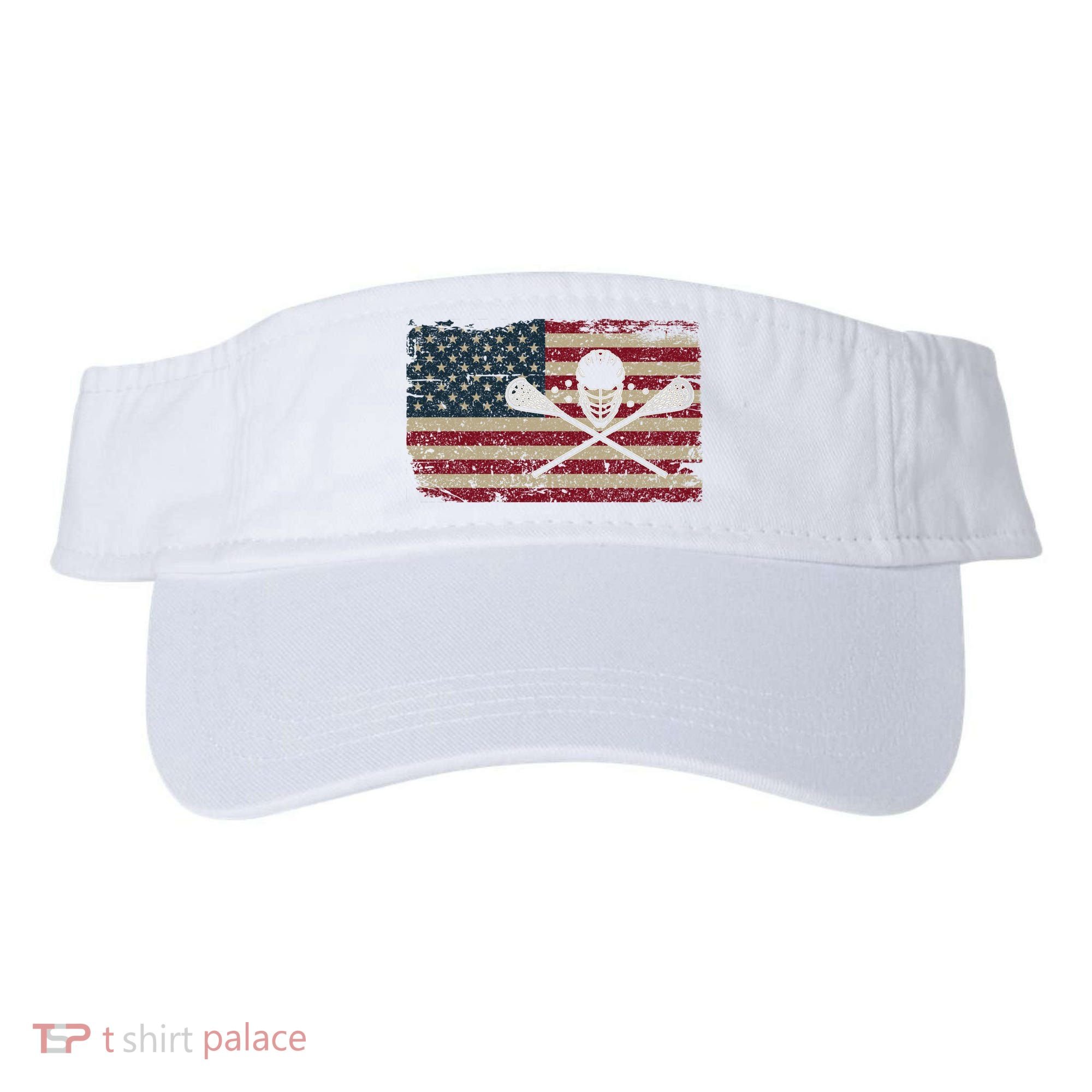 American Flag Lacrosse Usa Lax Player Gift Idea Great Gift Visor