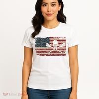 American Flag Lacrosse Usa Lax Player Gift Idea Great Gift Women's T-Shirt thumb 4