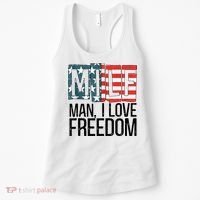 American Flag MILF Man I Love Freedom 4th Of July Patriotic Women's Tank Top thumb 0