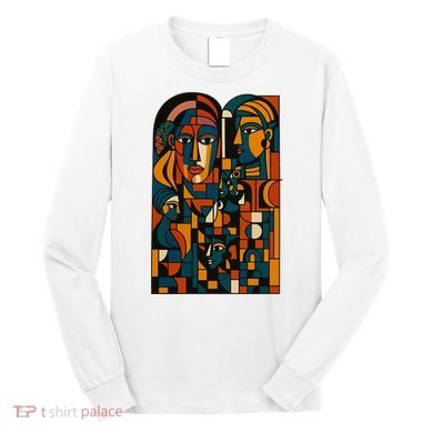 Abstract Faces Montage  Long Sleeve Shirt