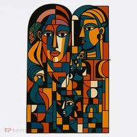Abstract Faces Montage  T-Shirt thumb 7