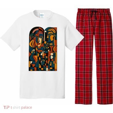Abstract Faces Montage  Pajama Set