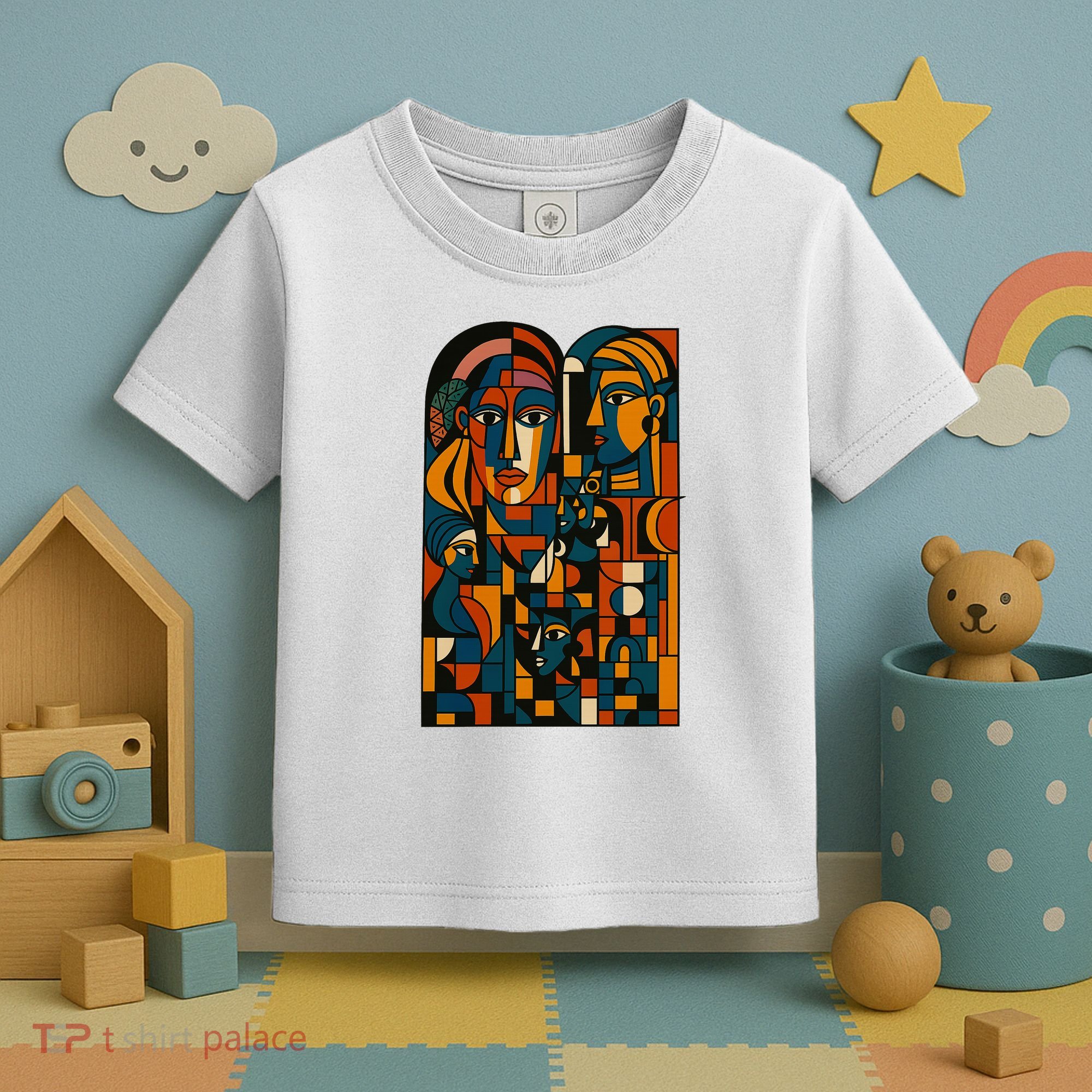 Abstract Faces Montage  Toddler T-Shirt