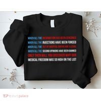 American Flag Medical Freedom No Vaccine Mandates Anticool Giftvax Meaningful Gi Sweatshirt thumb 2