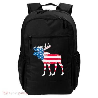 American Flag Moose Patriotic Moose Backpack