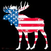 American Flag Moose Patriotic Moose Women's Hoodie thumb 2