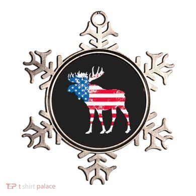American Flag Moose Patriotic Moose Ornament