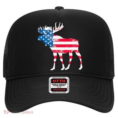 American Flag Moose Patriotic Moose Hat