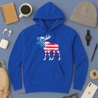 American Flag Moose Patriotic Moose Hoodie thumb 3