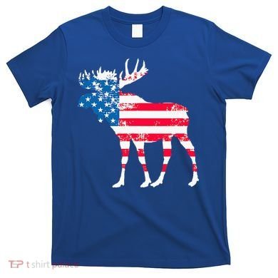 American Flag Moose Patriotic Moose T-Shirt
