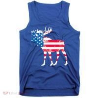 American Flag Moose Patriotic Moose Tank Top thumb 0