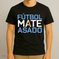 Argentina Futbol Mate Asado Flag Soccer T-Shirt thumb 3