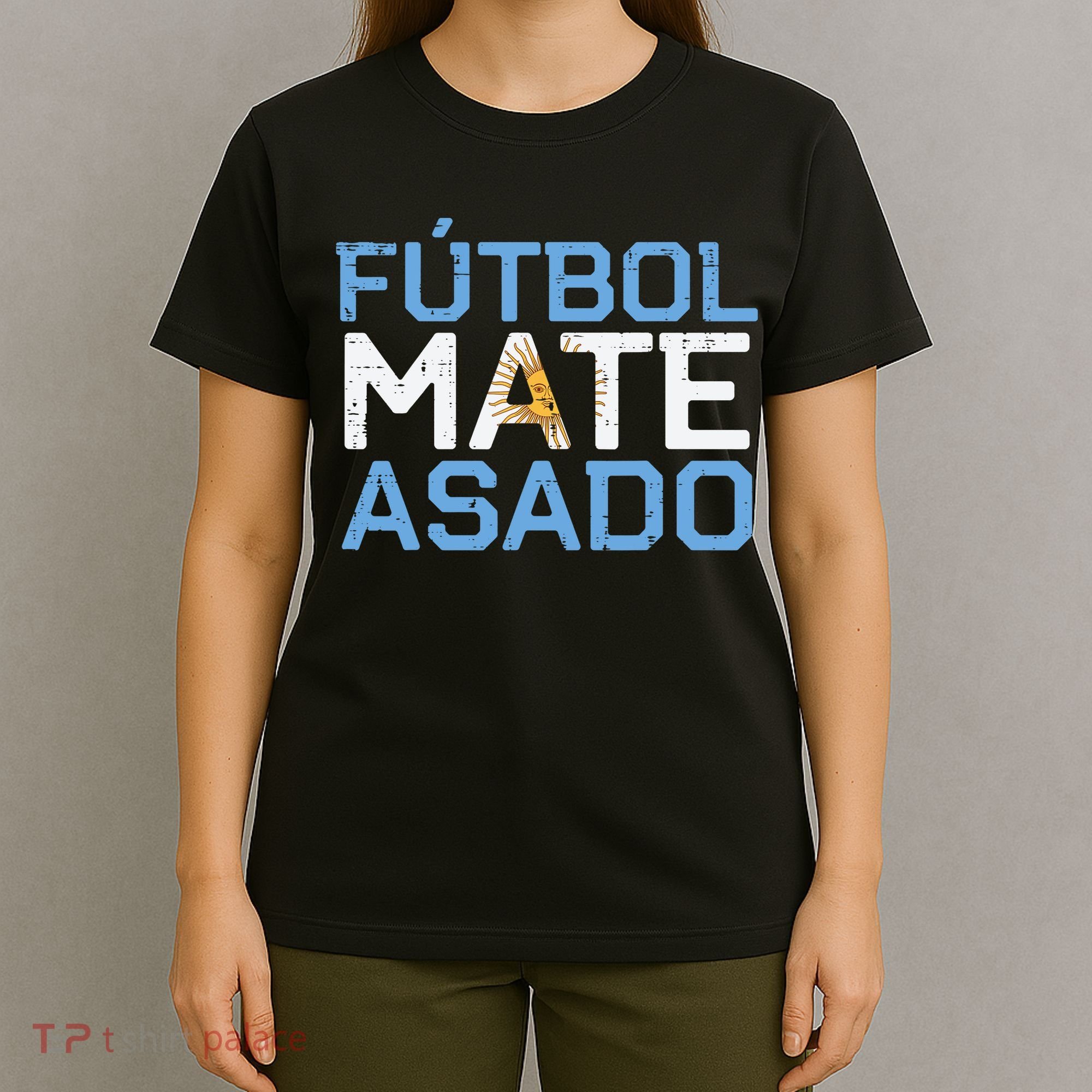 Argentina Futbol Mate Asado Flag Soccer T-Shirt