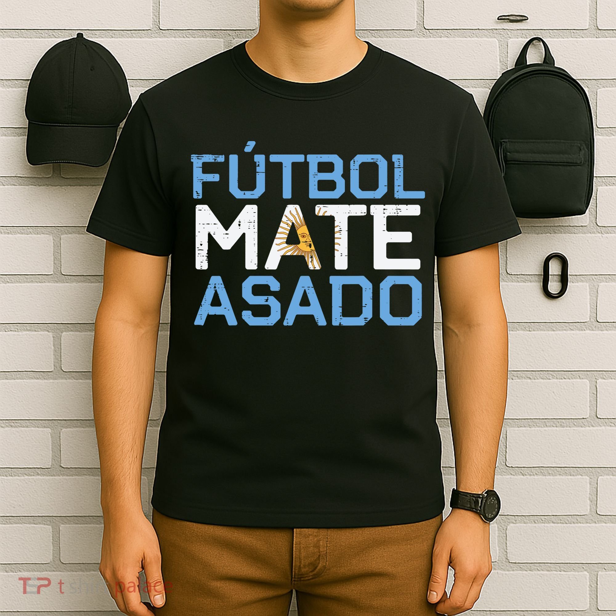 Argentina Futbol Mate Asado Flag Soccer T-Shirt