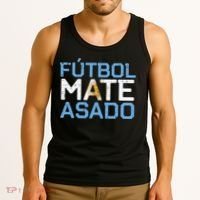 Argentina Futbol Mate Asado Flag Soccer Tank Top thumb 3