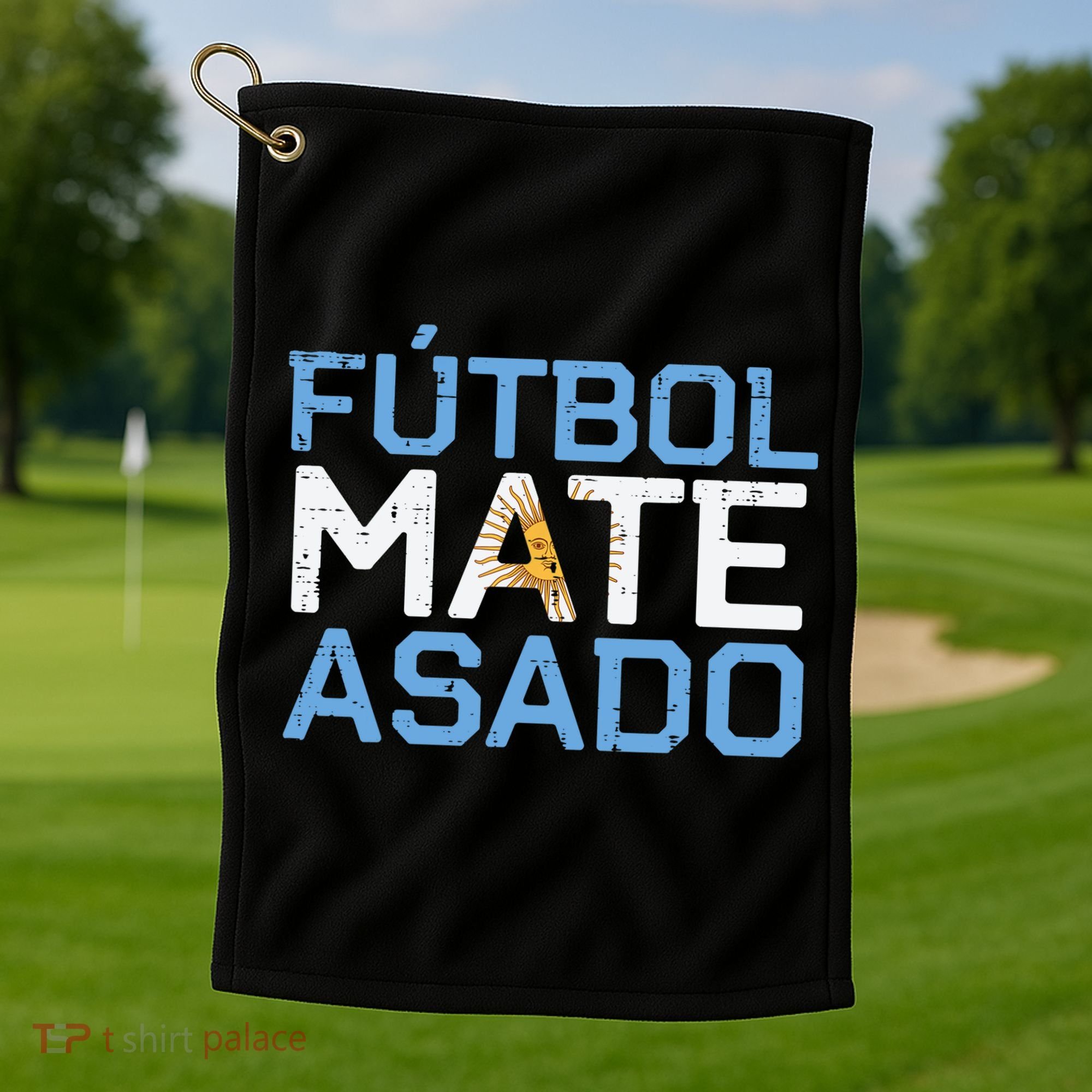 Argentina Futbol Mate Asado Flag Soccer Golf Towel