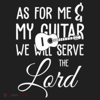 As For Me And My Guitar We Will Serve The Lord Golf Towel thumb 3
