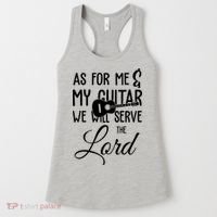 As For Me And My Guitar We Will Serve The Lord Women's Tank Top thumb 0