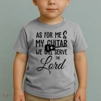 As For Me And My Guitar We Will Serve The Lord Toddler T-Shirt thumb 2