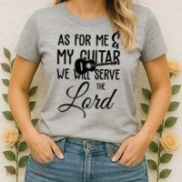 As For Me And My Guitar We Will Serve The Lord Women's T-Shirt thumb 2