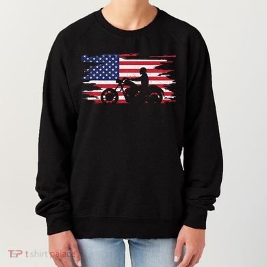 American Flag Motorcycle Apparel Motorcycle Women's Sweatshirt