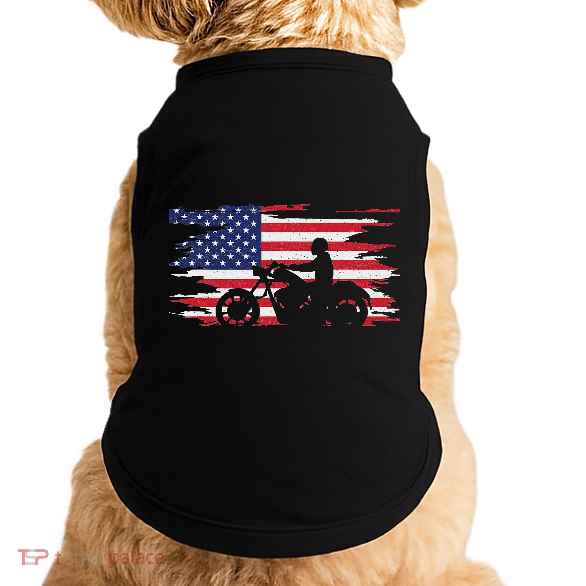 American Flag Motorcycle Apparel Motorcycle Doggie Tank