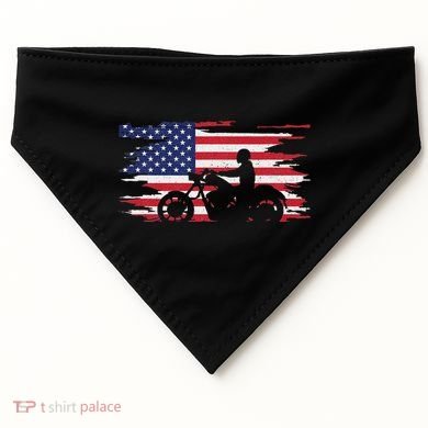 American Flag Motorcycle Apparel Motorcycle USA-Made Doggie Bandana
