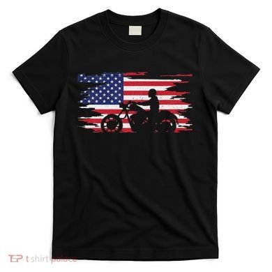 American Flag Motorcycle Apparel Motorcycle T-Shirt