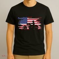 American Flag Motorcycle Apparel Motorcycle T-Shirt thumb 3