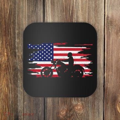American Flag Motorcycle Apparel Motorcycle Coaster