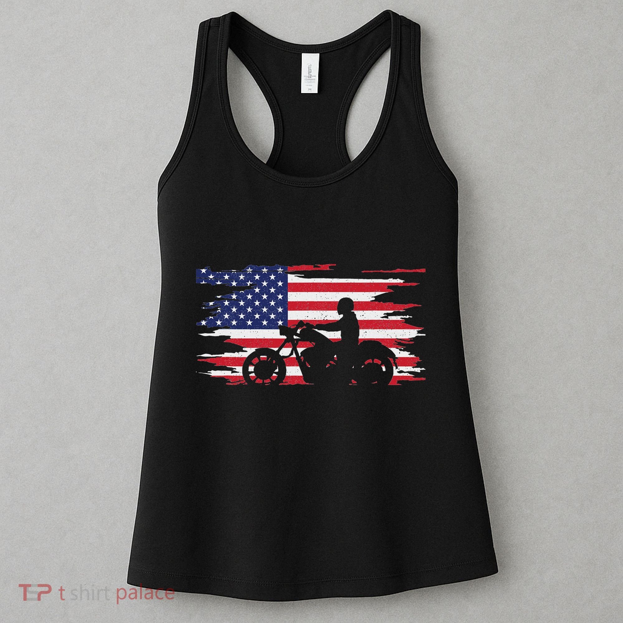 American Flag Motorcycle Apparel Motorcycle Women's Tank Top