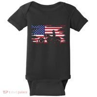 American Flag Motorcycle Apparel Motorcycle Baby Bodysuit thumb 0