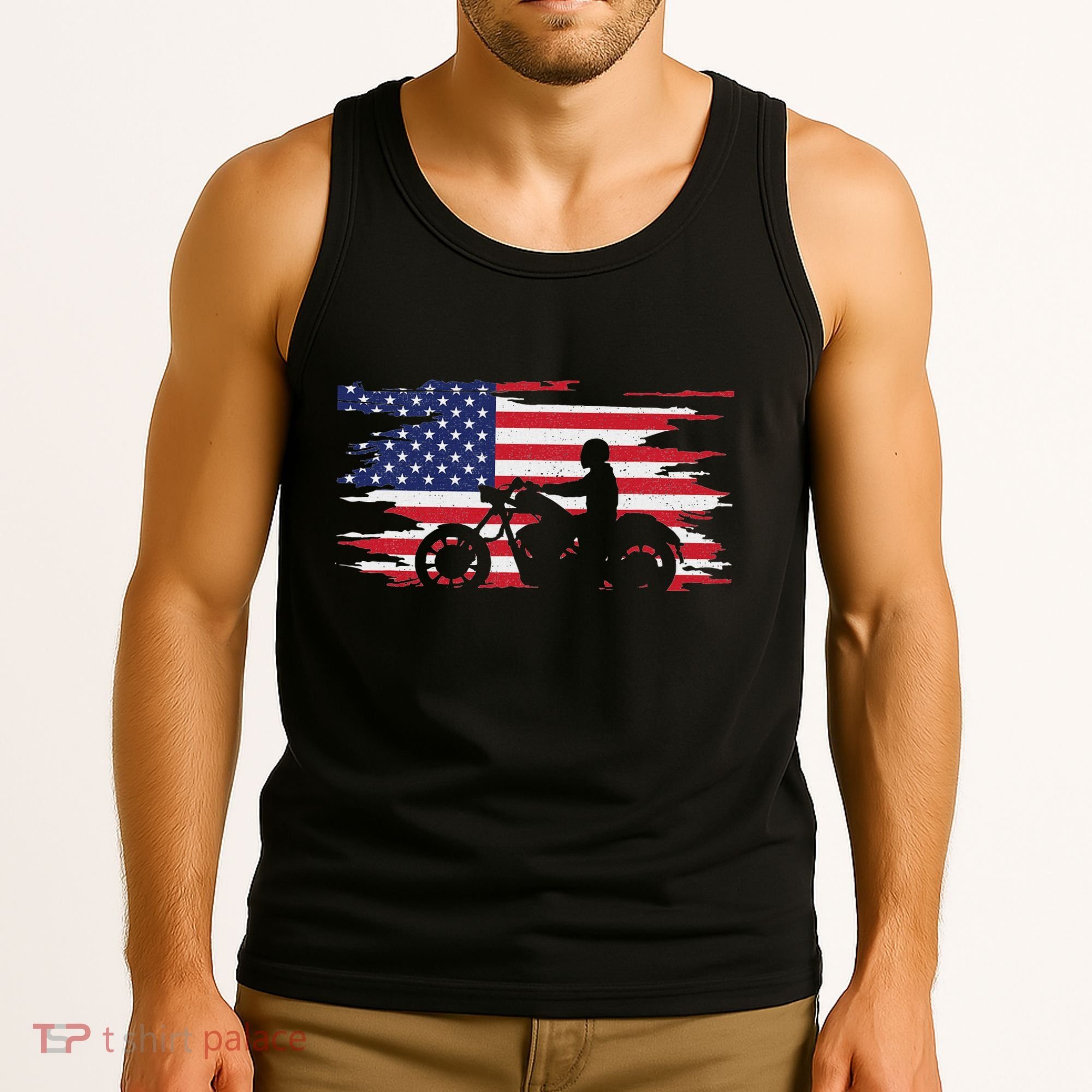 American Flag Motorcycle Apparel Motorcycle Tank Top