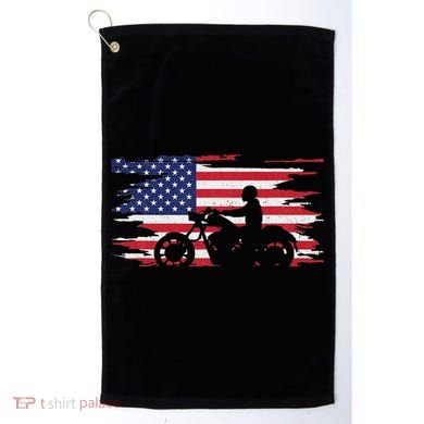 American Flag Motorcycle Apparel Motorcycle Golf Towel